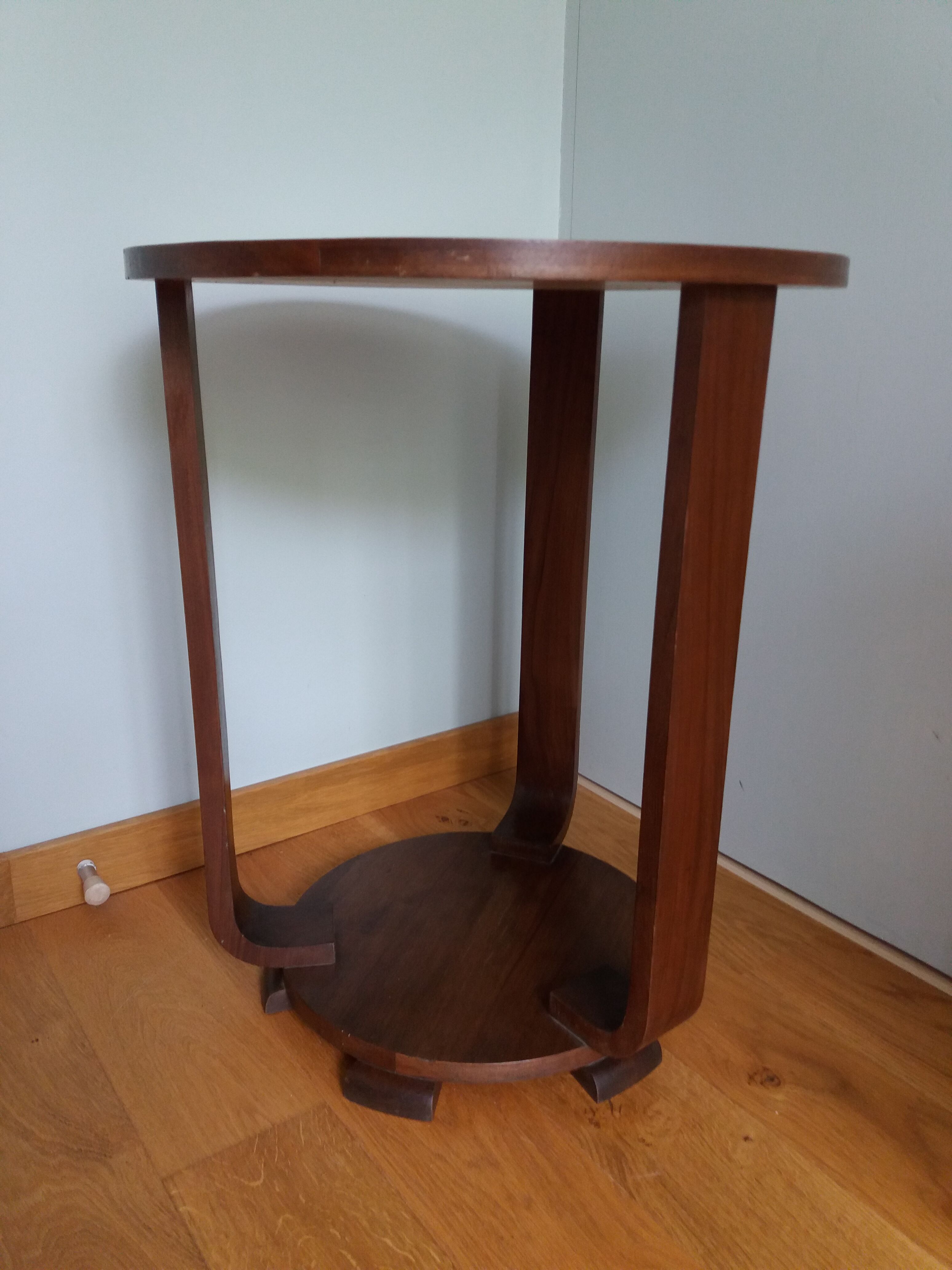 Art Deco tripod console pedestal table