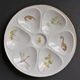 6 oyster plates fine porcelain Lourioux Foëcy