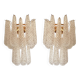 Contemporary Modern “Conchiglie” Murano Glass Gold Wall Sconce - Set of Two