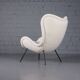 Madame lounge chair in bouclé by Fritz Neth for Correcta