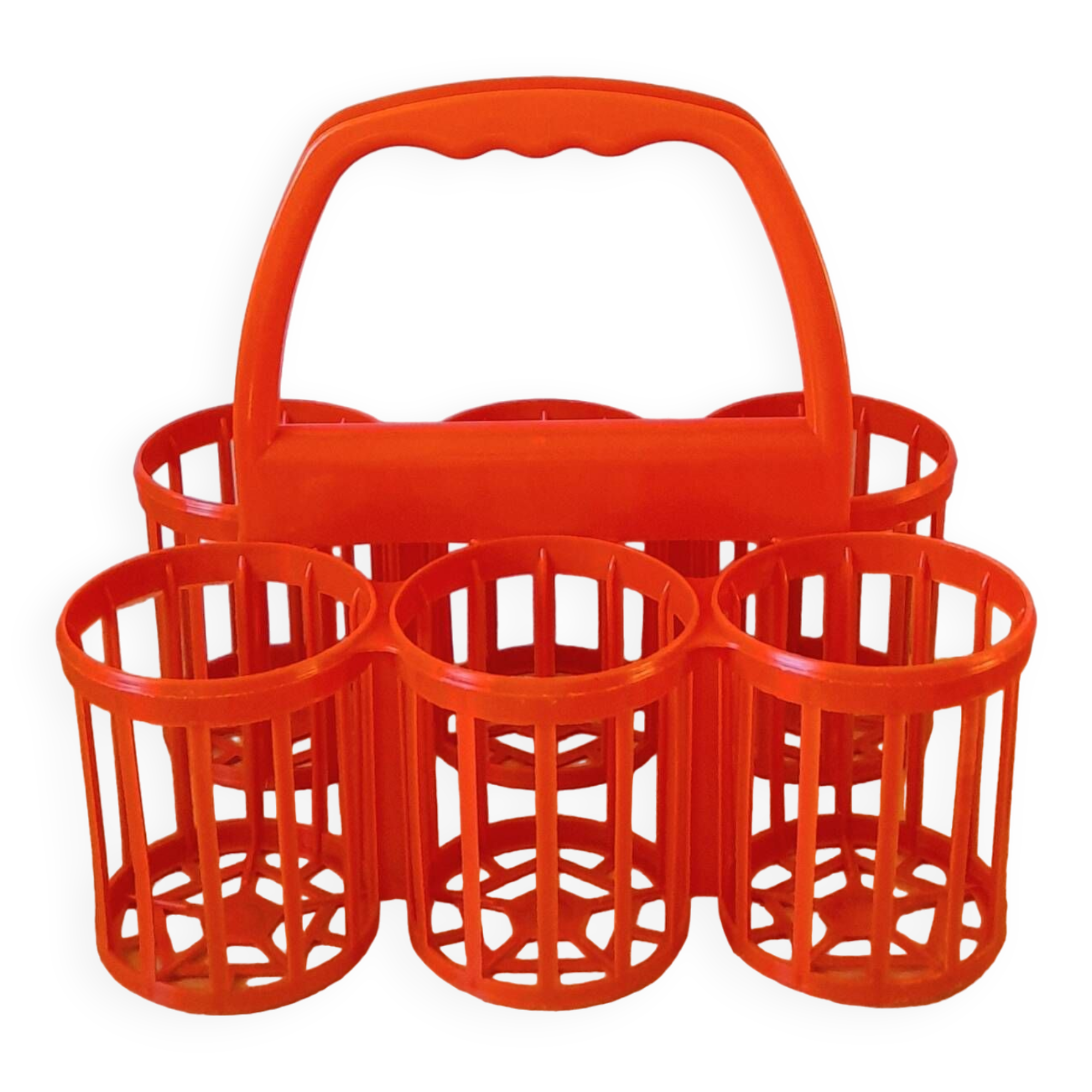 Porte bouteille orange 70s