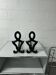 Pair of cast iron andirons