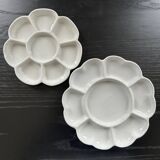 Pair of porcelain flower dishes