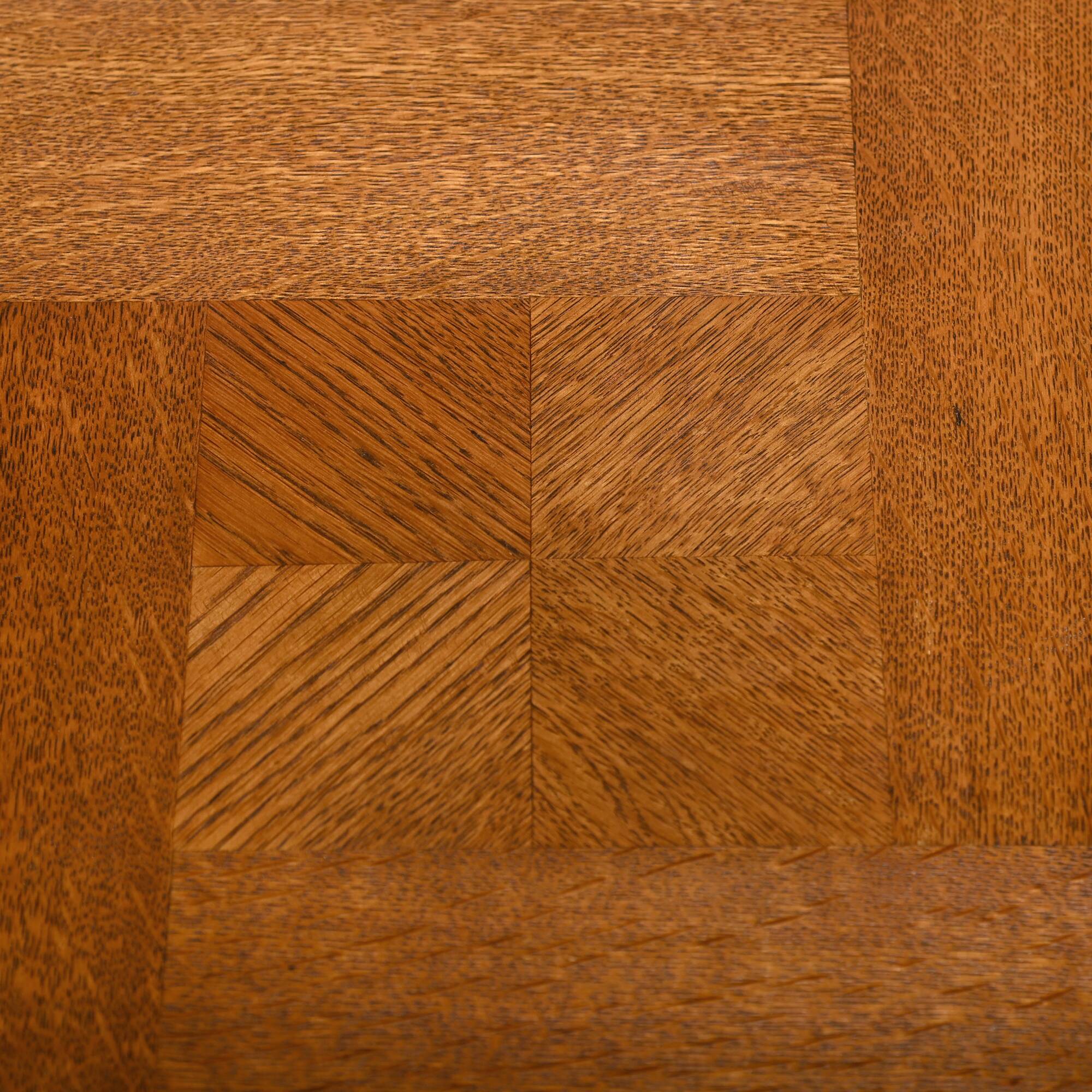 Dutch Art Deco Amsterdam School side table of solid and veneered oak