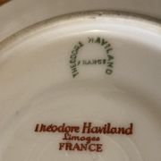 9 Limoges Haviland porcelain saucers or saucers with floral motifs.