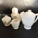 Tea set stars and mint green in semi-porcelain