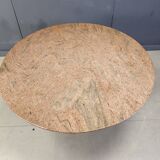 Vintage round granite dining table, 1970s