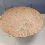 Table à manger ronde en granit vintage, années 1970
