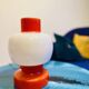 Vintage opaline glass lamp, Space Age, Murano 1960 - 1970