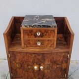 Meuble commode d'époque Art Déco en loupe de noyer -1930s