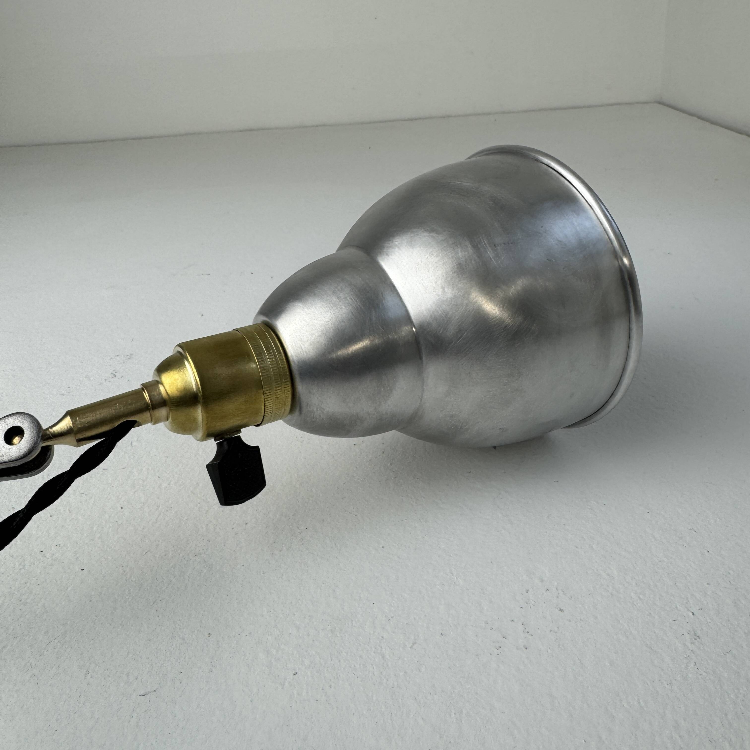 Pair of antique "beunza" workshop wall lights