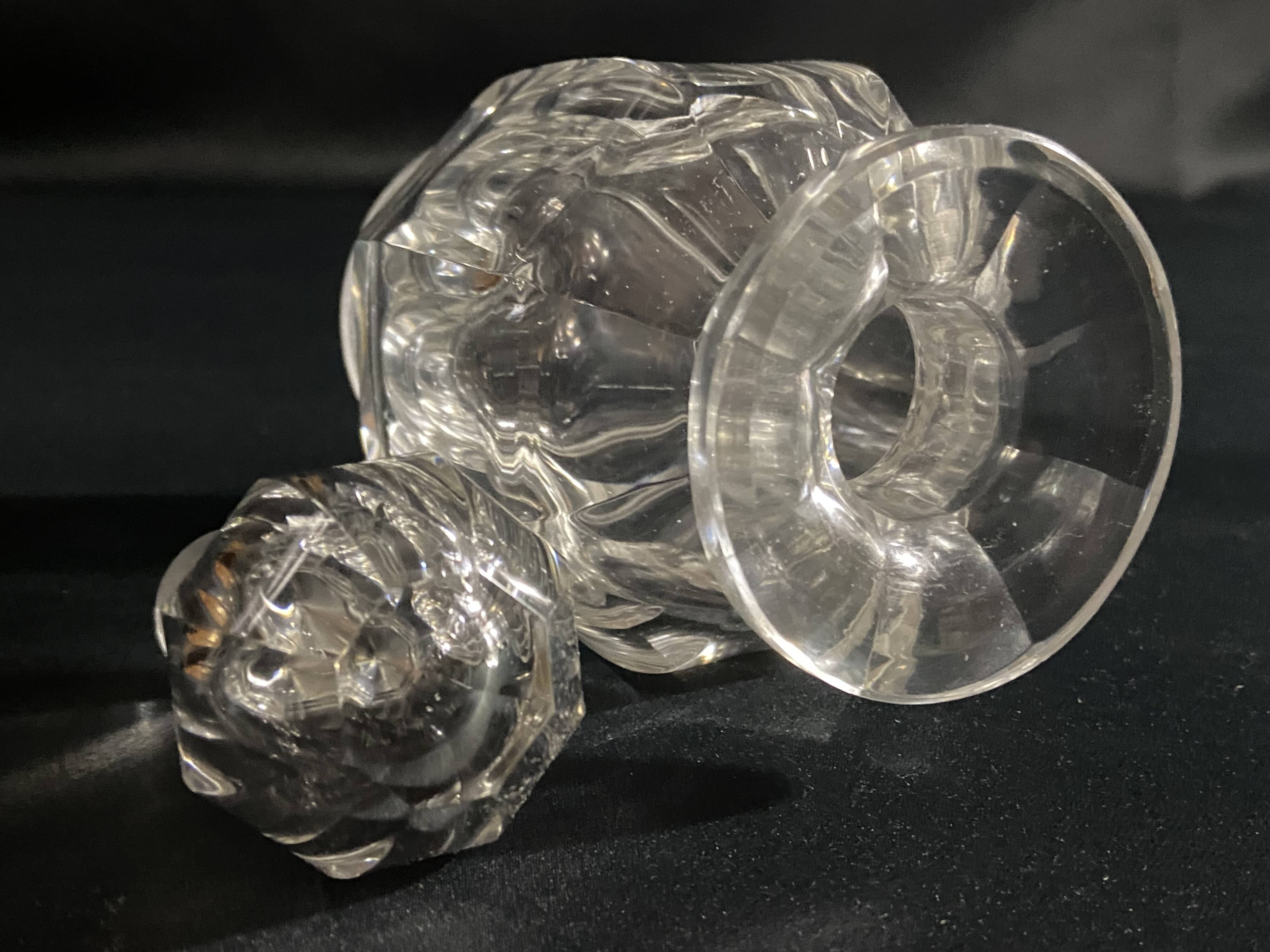 Large crystal perfume bottle by Baccarat, Malmaison model