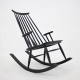 1960s Varjosen Puunjalostus Beech Rocking Chair, Finland