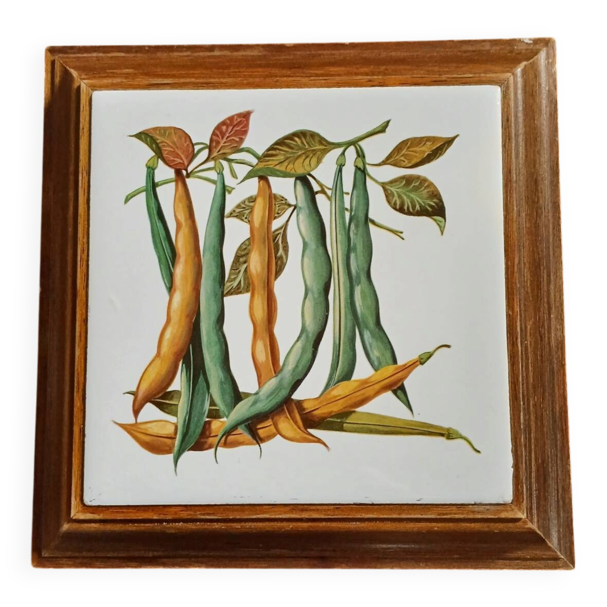 Dessous de plat ancien avec motif botanique