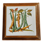 Dessous de plat ancien avec motif botanique