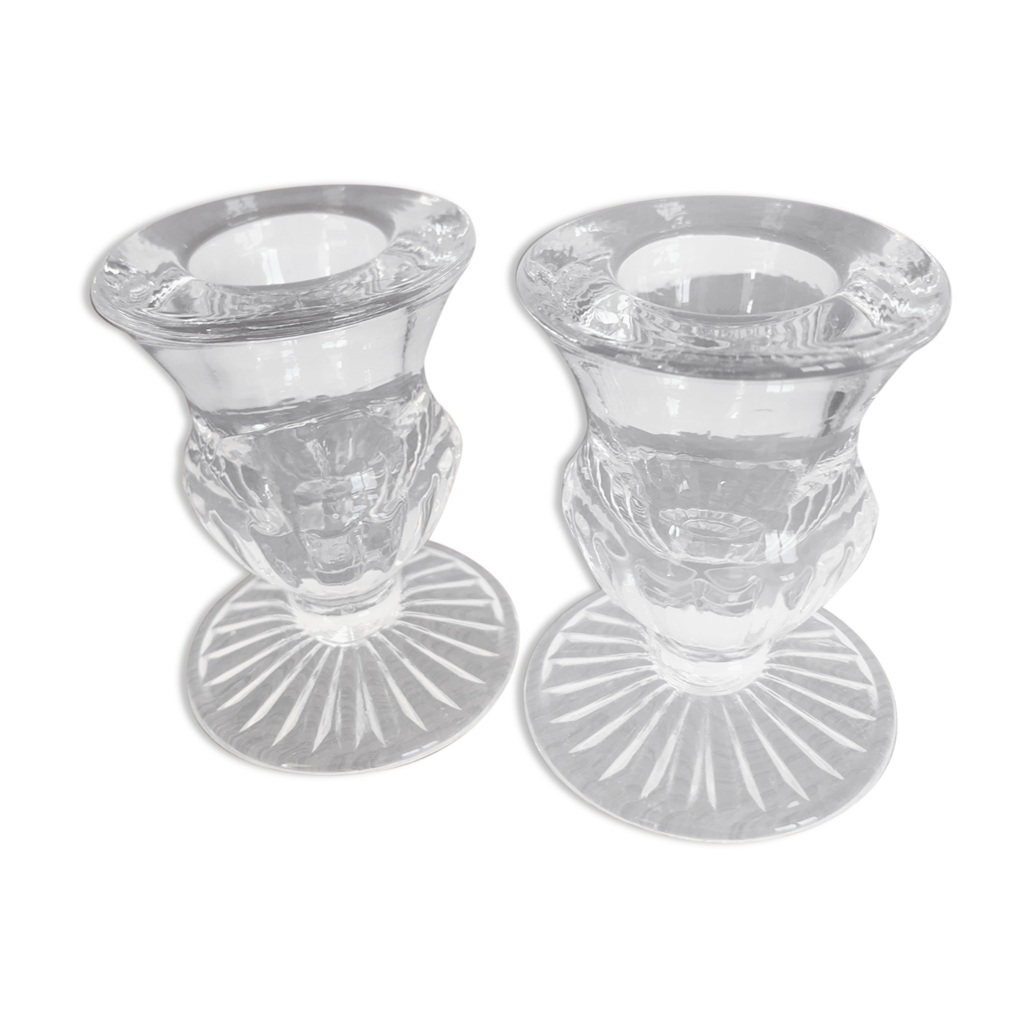 Glass candle holders