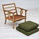 Fauteuil en bois de chêne en laine d'ameublement, état d'origine.