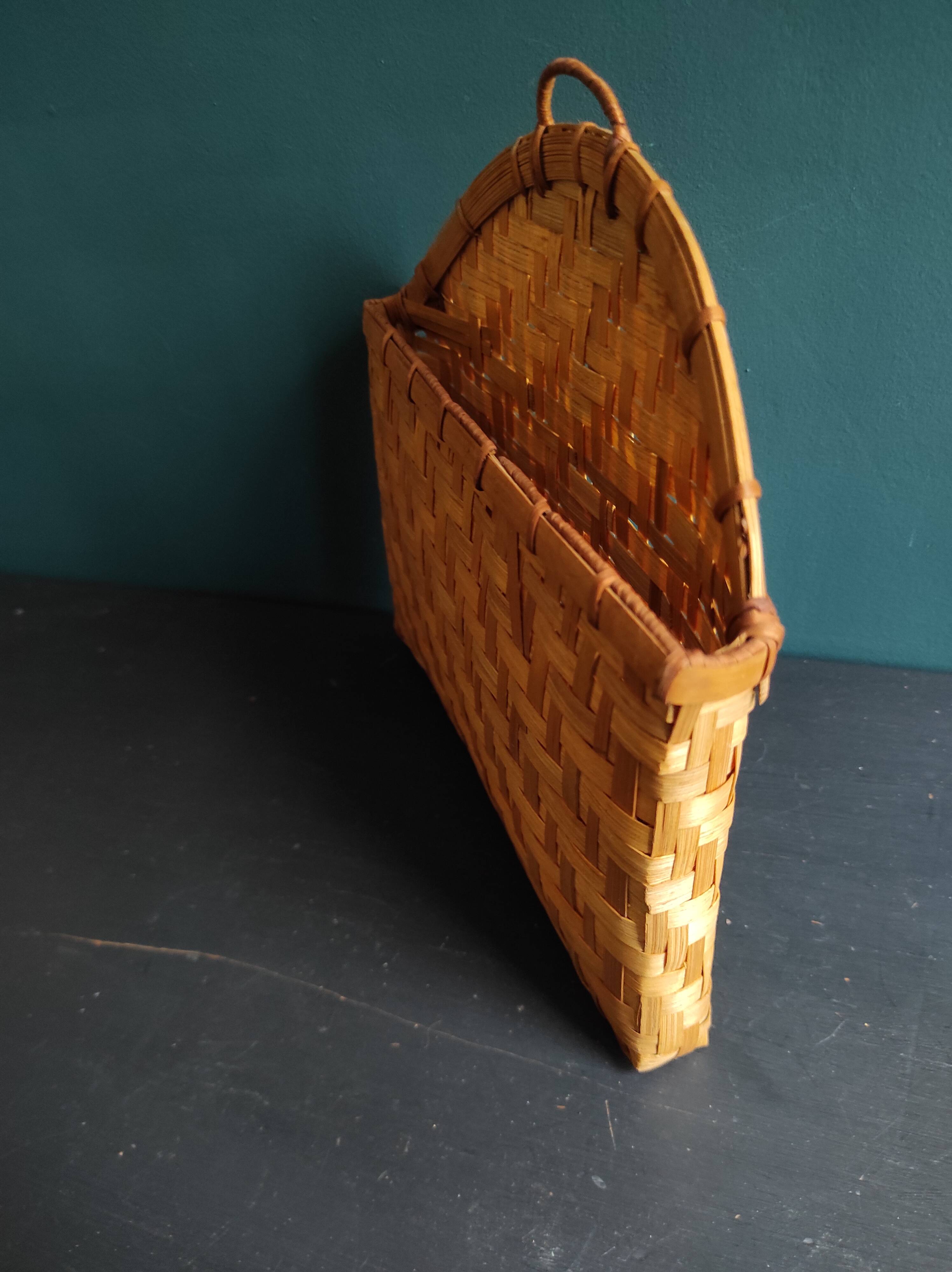 French vintage basket for the wall