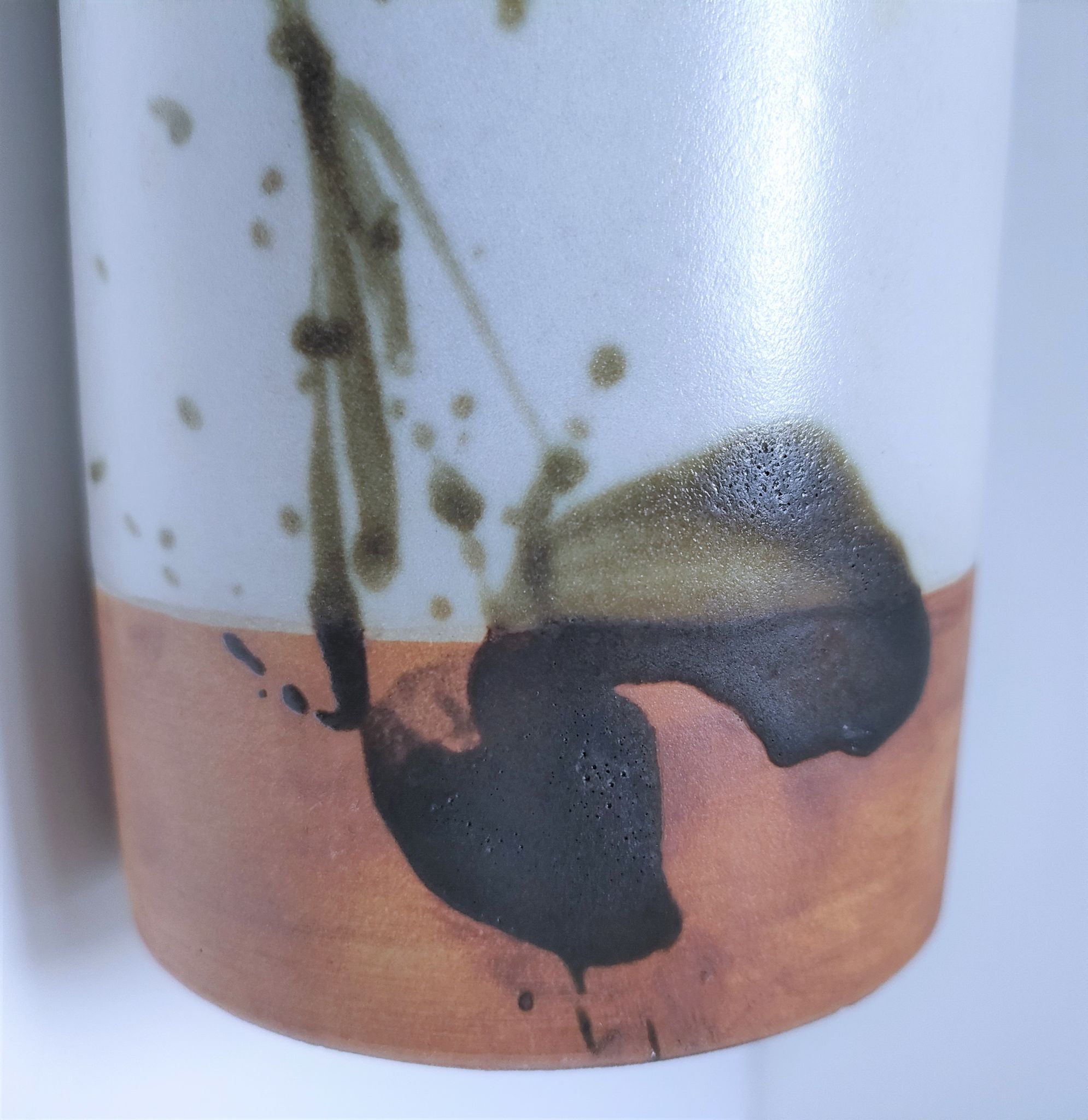 Vase grès émaillé de la poterie la Colombe années 70