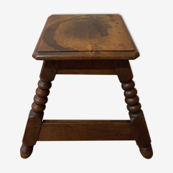 Walnut stool Louis XIII style nineteenth century