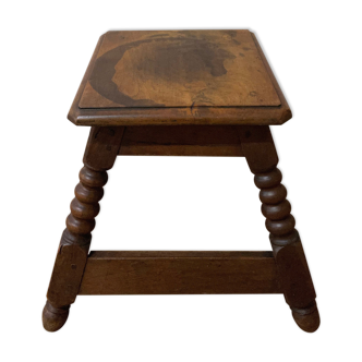 Walnut stool Louis XIII style nineteenth century