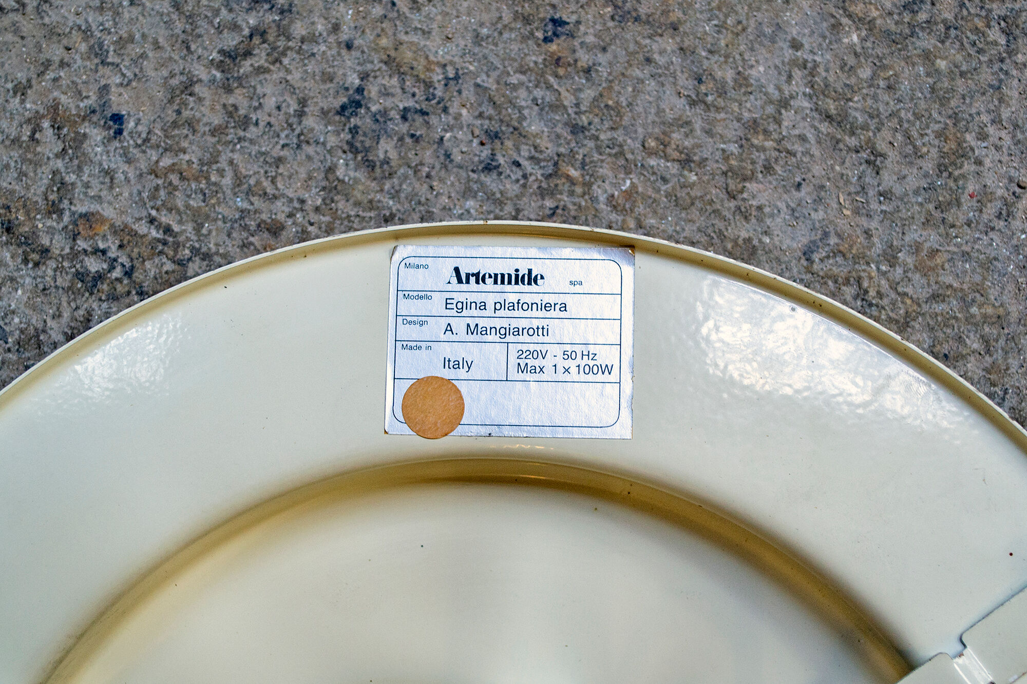 Lamp Model Egina ceiling lamp by Angelo Mangiarotti for Artemide, 1979