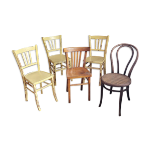 Lot de 5 chaises dépareillées