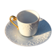 Tasse à moka et sa soucoupe porcelaine Suisse, 1979