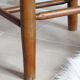 Set of six 1950s chairs in solid wood and straw