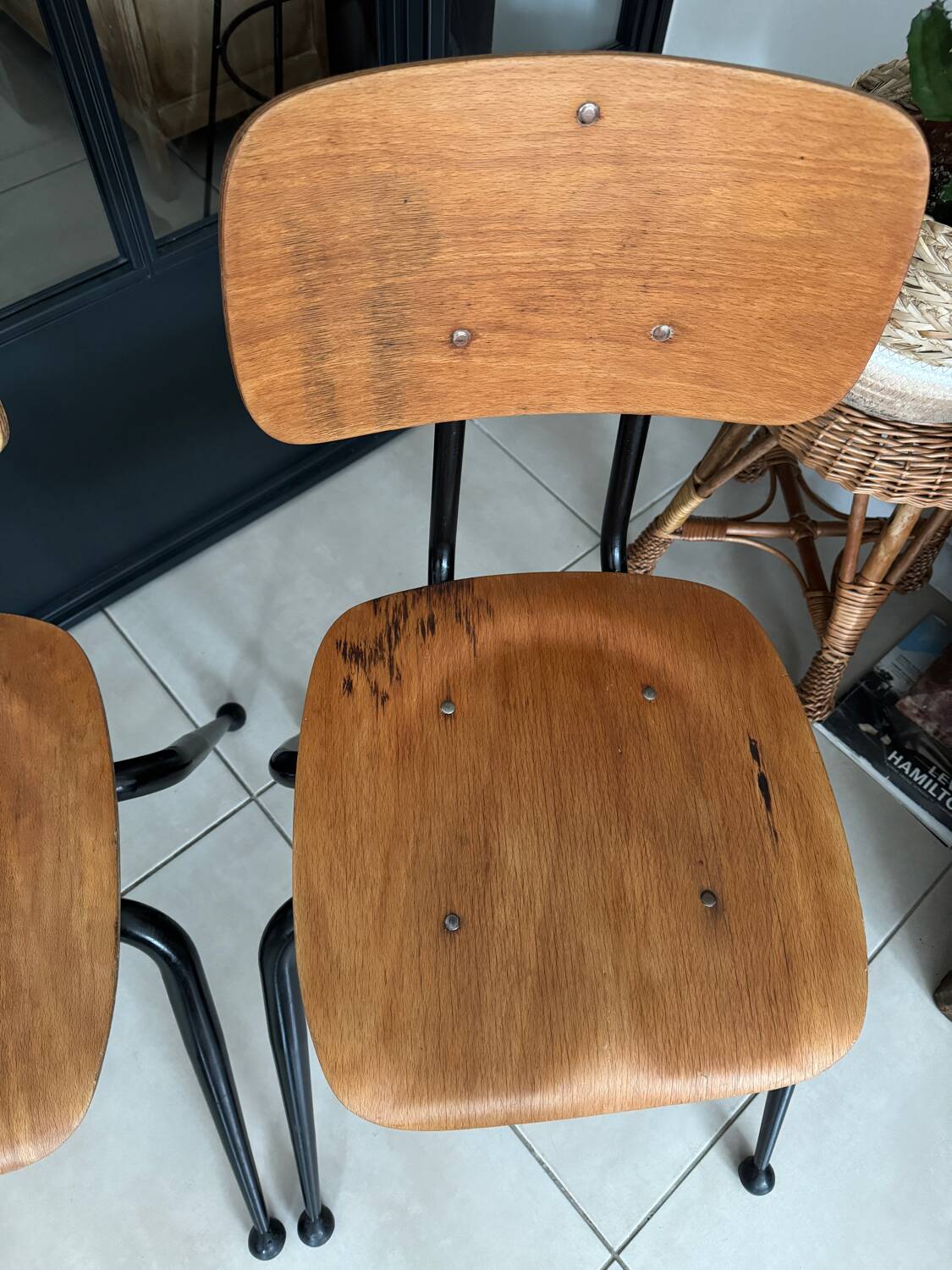Vintage Mobilor school chair