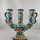 Floral ceramic candlestick, Cerart Monaco, Vintage