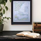 United States and West Indies, Vintage Map, 1895, Authentic.