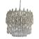Contemporary Large Clear "Poliedri" Murano Glass Chandelier