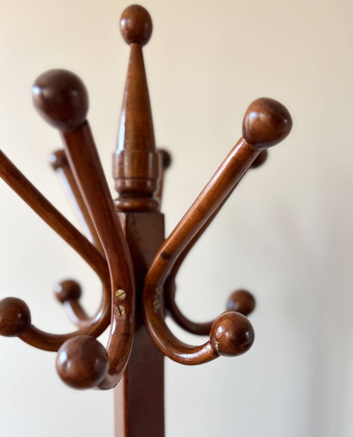 Wooden coat rack