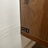 Oak bookcase made in France numbered
