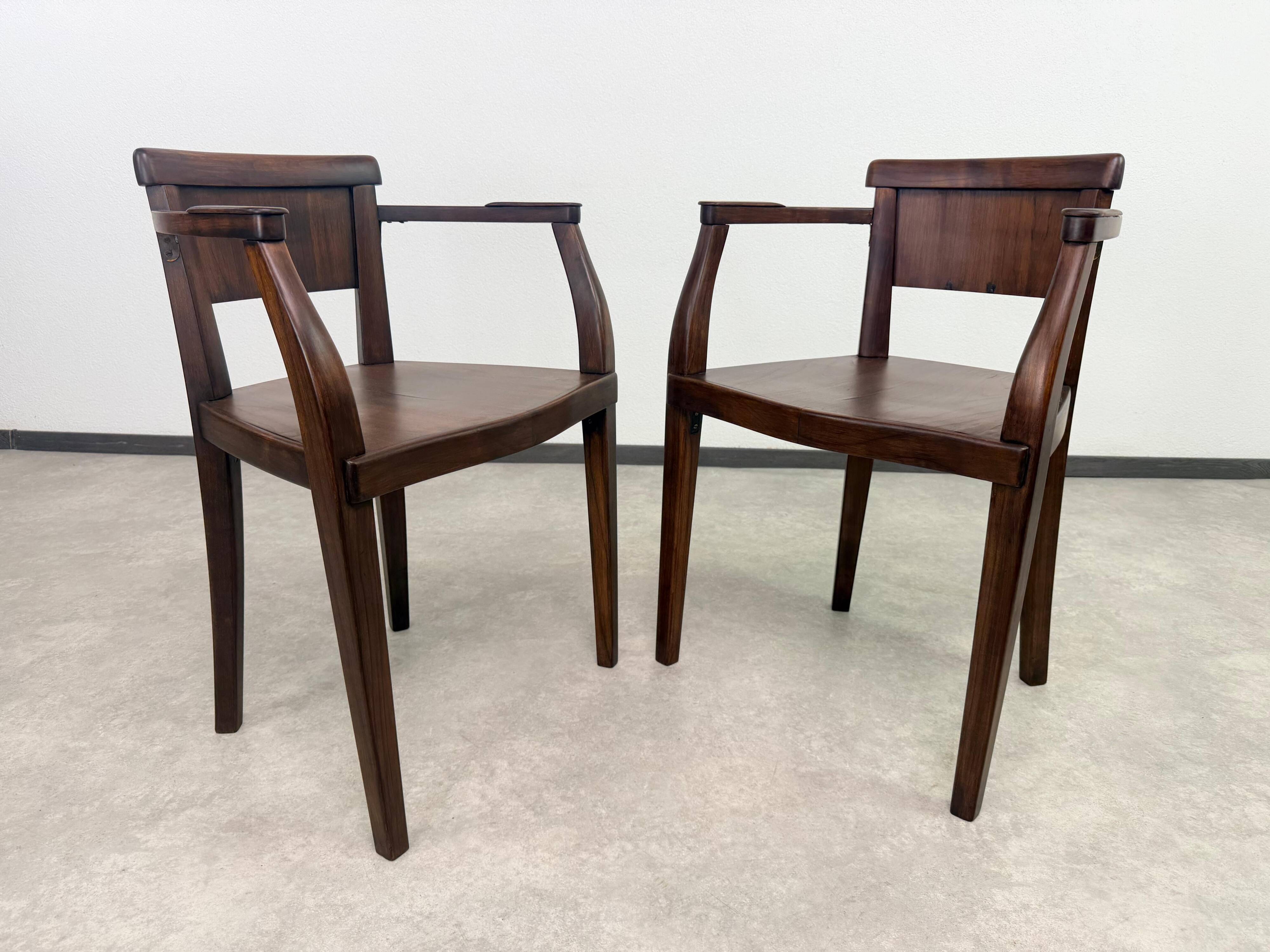 Set of 4 Art Deco armchairs