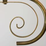 Vintage Italian Brass and Opaline Chandelier