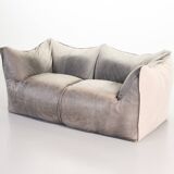 Mario Bellini 2-Seat Le Bambole Sofa for C&B Italia in Leather & Fabric 70s