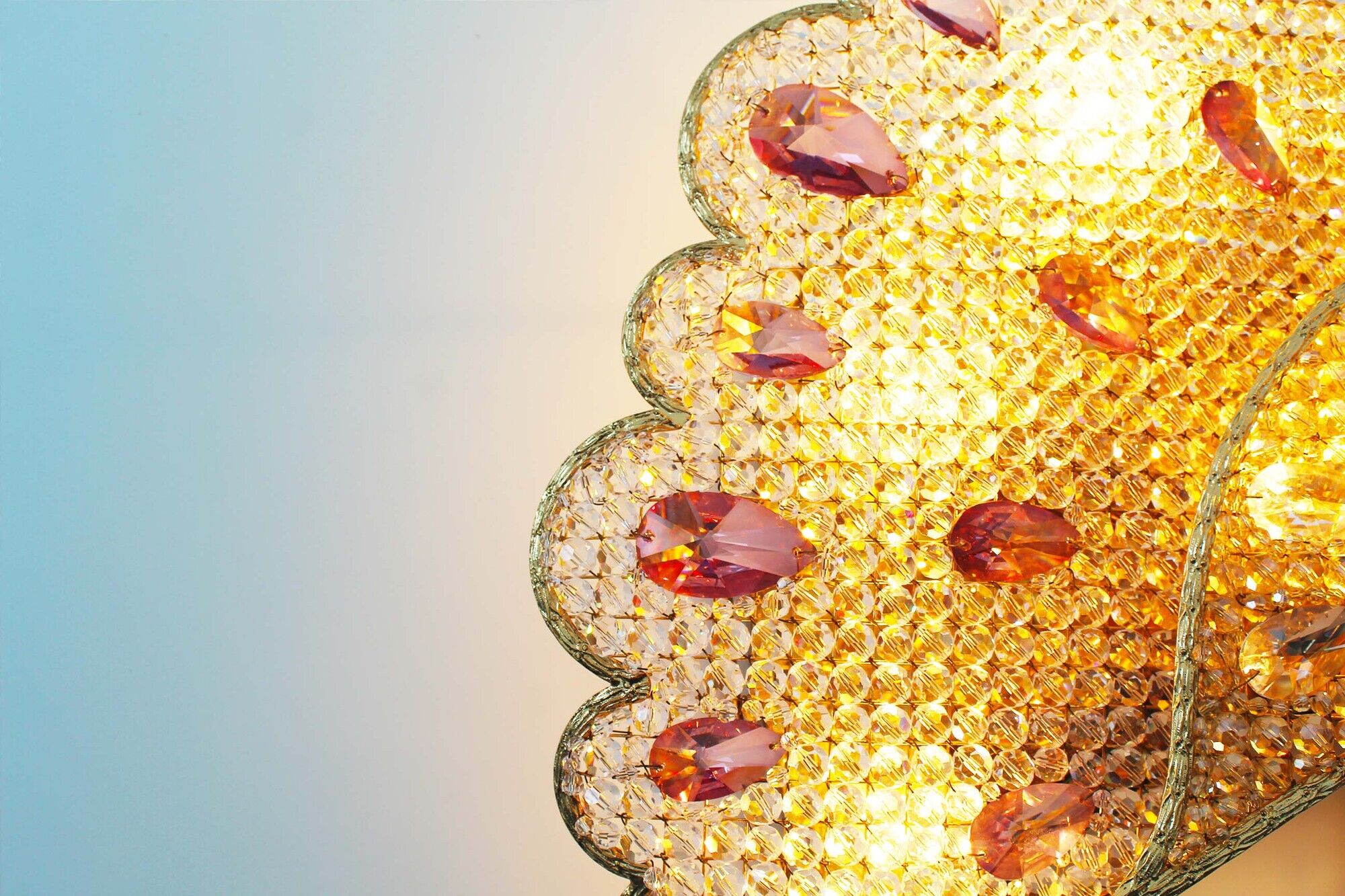Peacock' wall lamp by Palwa, Germany 1960's