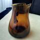 Water pitcher, dark amber blown glass decanter 1.5 L