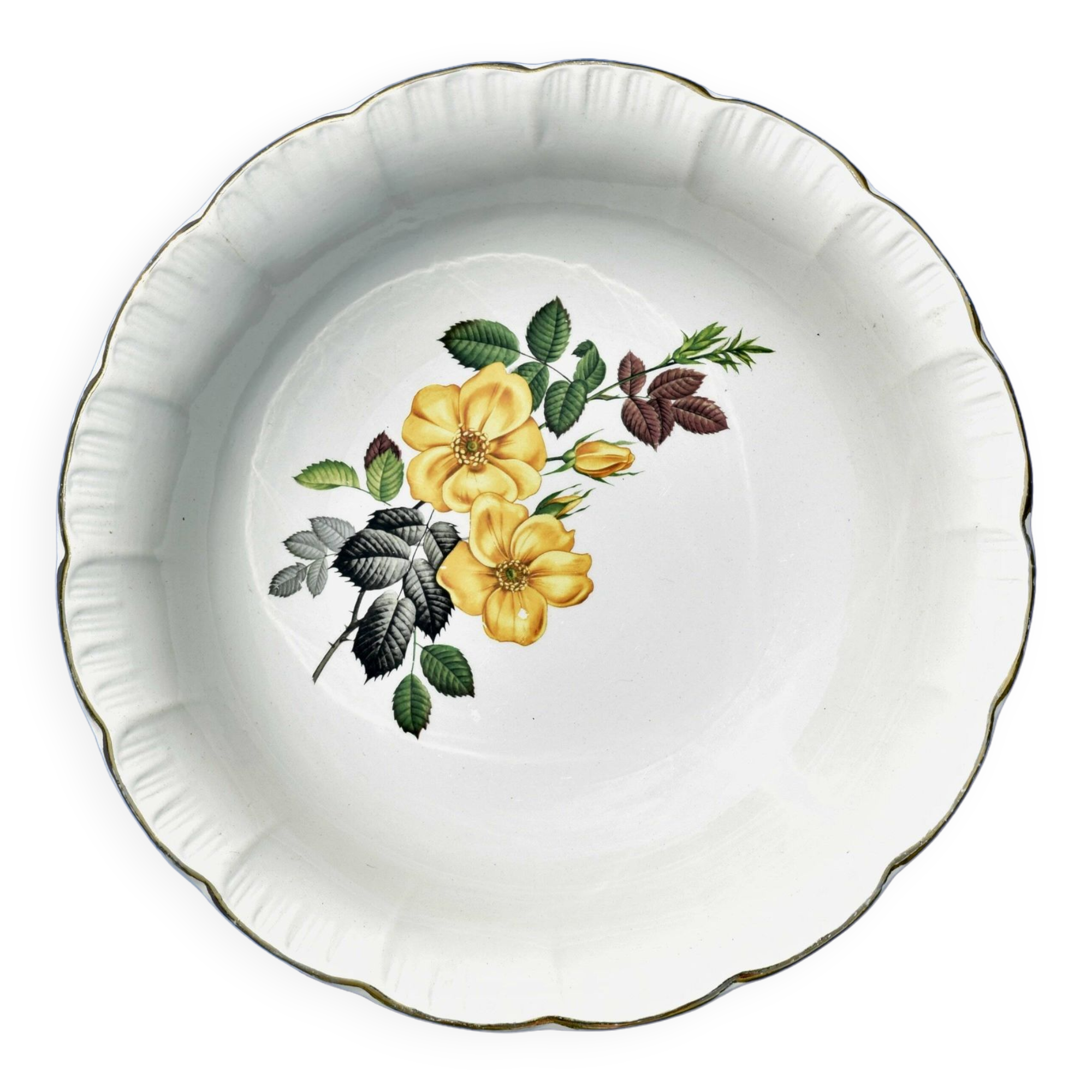 Antique round serving dish from Digoin and Sarreguemines - Rivoli series