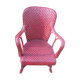 Fauteuil en rotin 1900 rouge