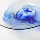 Vintage Bormioli Rocco Blue Swirl Glass Bowl, Mid-Century Italian Art Glass