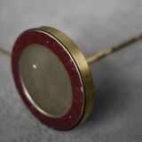 Mid-Century German Modern Gold Brass Desk Lamp with Chain from Karstadt AG, 1970s