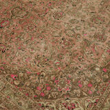 Handmade Oriental Unique 1980s 290 cm x 370 cm Beige Wool Carpet