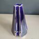 Pyramid vase Art Deco Moulin des Loups & Hamage Nord - blue and silver - Ref 959