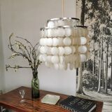 Vintage mother-of-pearl chandelier from the 70s
