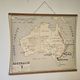 Old school map of geography of Australia and Asia double-sided