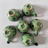 6 mini HB Quimper cups, bright green