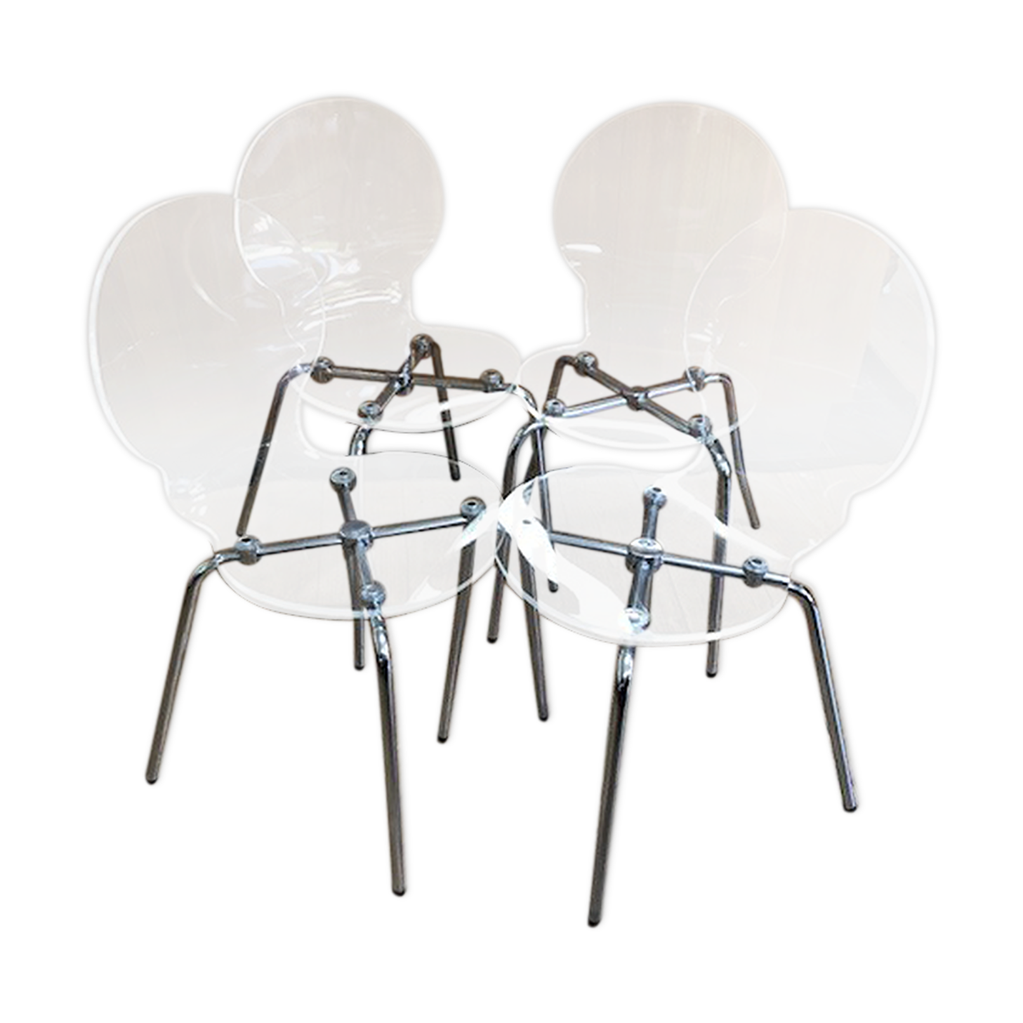 4 Transparent chairs